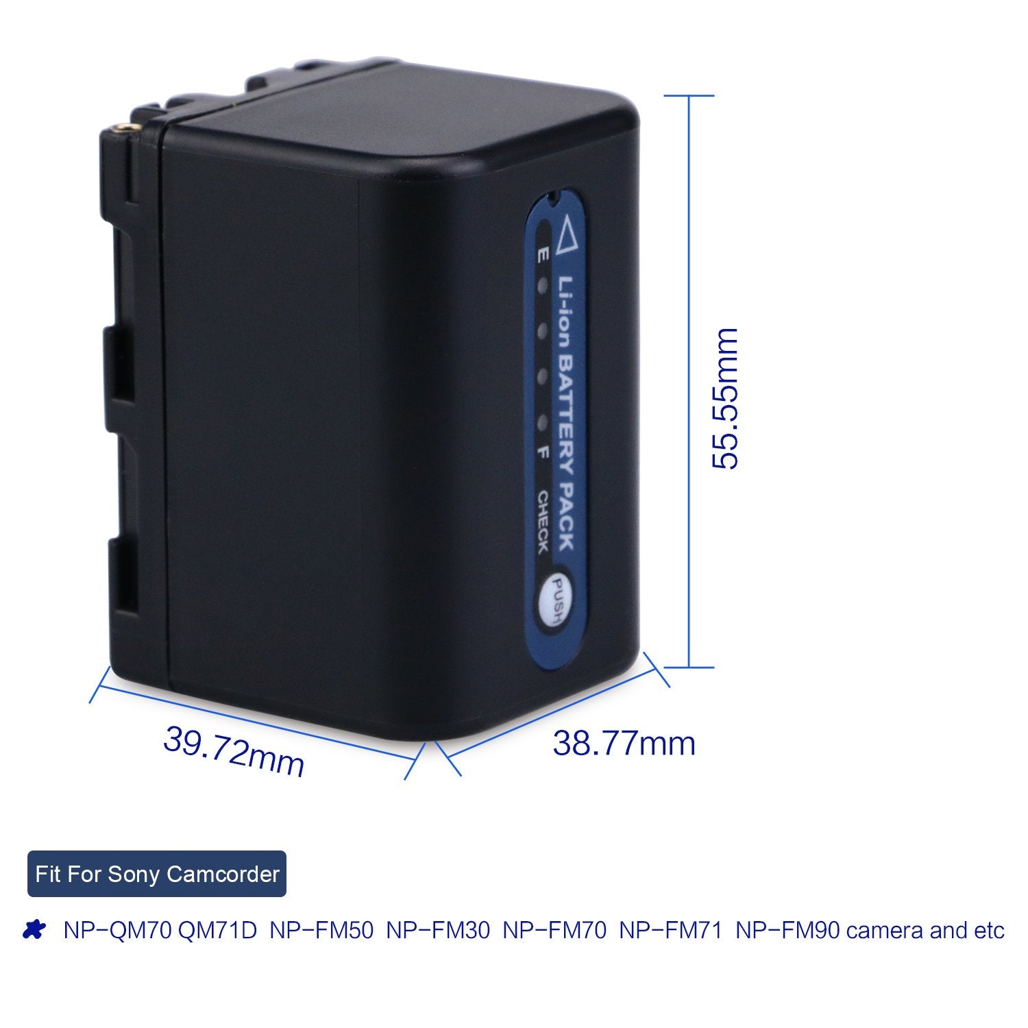 Melasta 7.2V 3000Mah Li Ion Np Qm71 Battery Compatible With Sony Camcorder Np Qm70 Qm71D Np Fm50 Np Fm30 Np Fm70 Np Fm71 Np Fm90